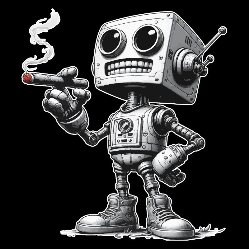 Robot with cigar