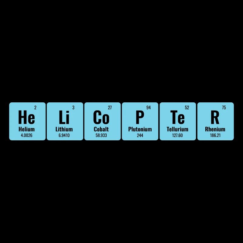 Periodisches System der Elemente Hubschrauberpilot Chop