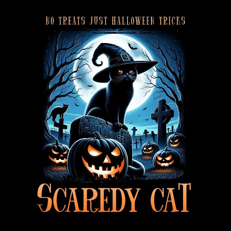 Joyeux Halloween, chat effrayé