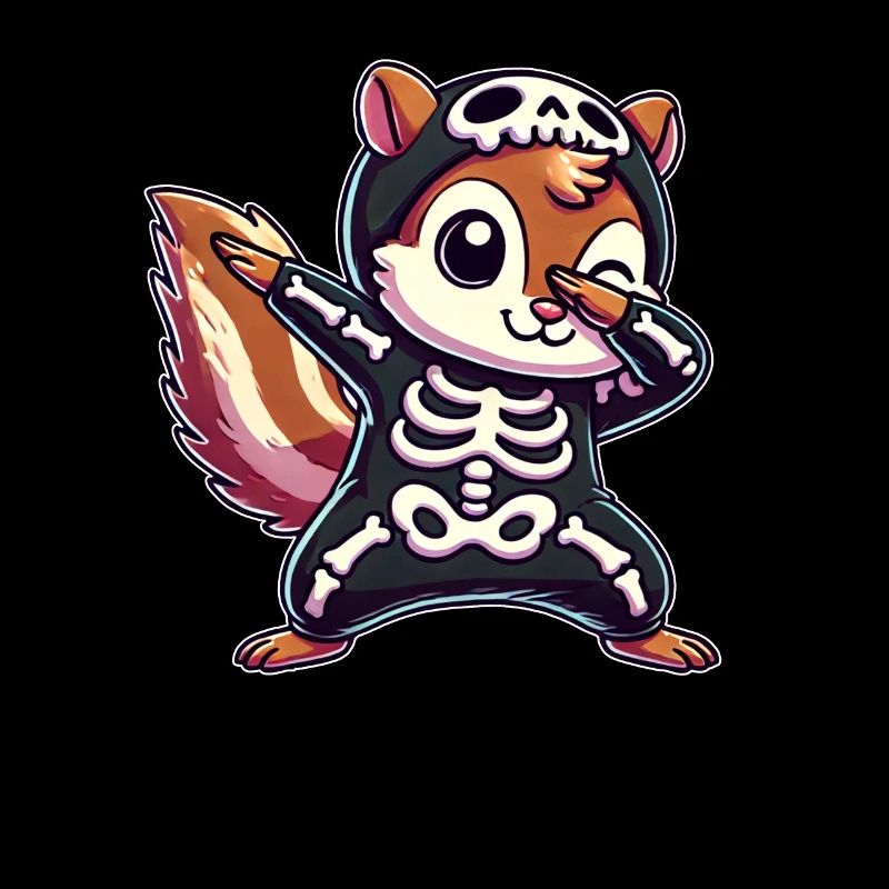 Halloween Skeleton Cute Chipmunk