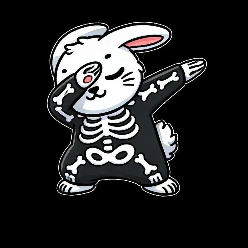Halloween Rabbit Skeleton Cute Bunny