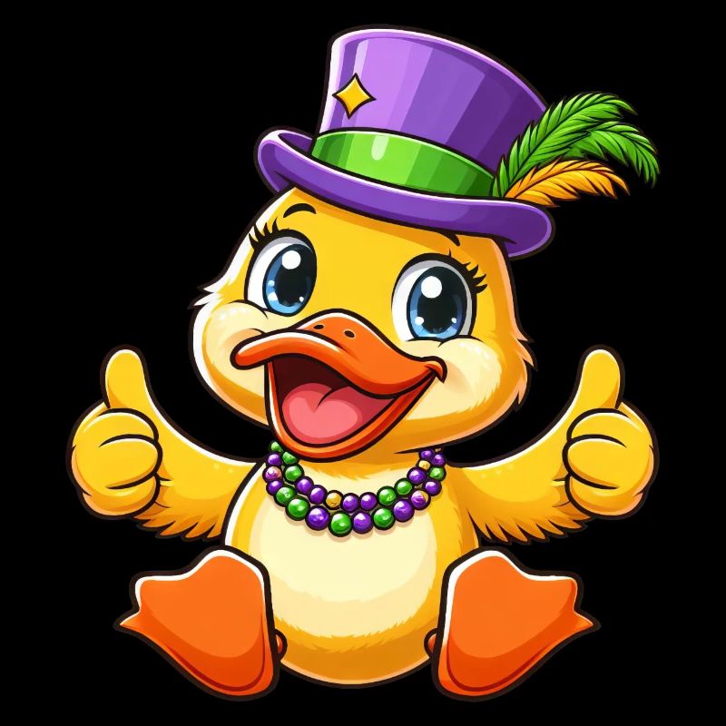 Mardi Gras Duck: Thumbs Up