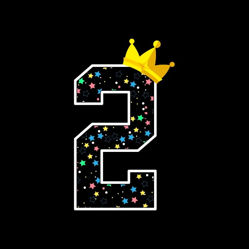 Ich bin 2 Krone Kinder Kindergeburtstag Birthday
