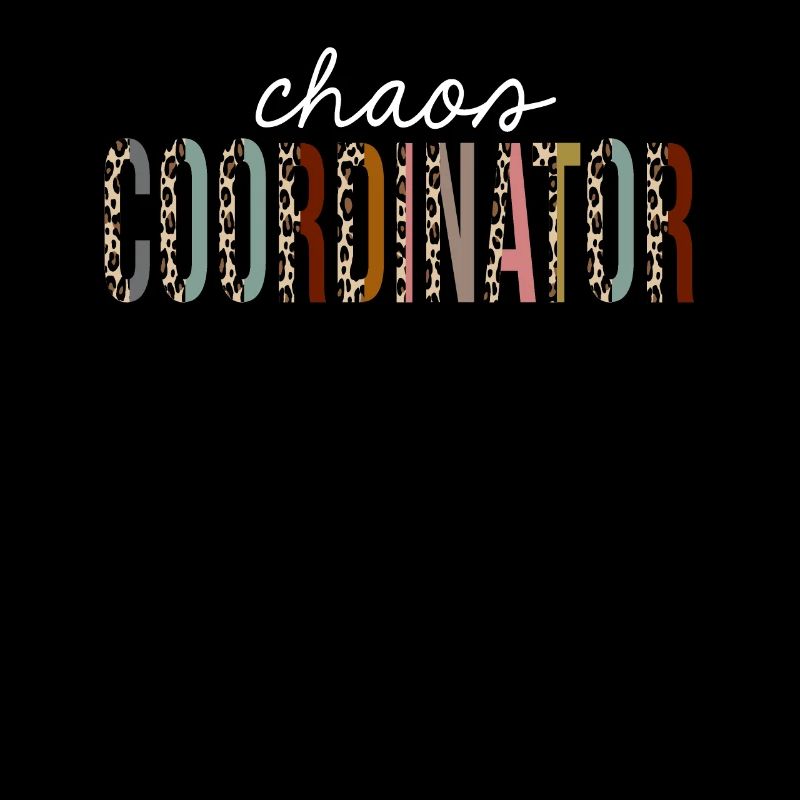 Chaos Coordinator Leopard Print Funny Gift