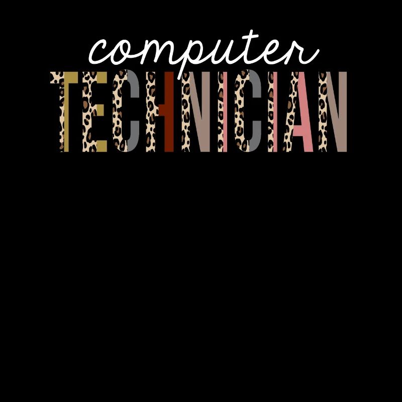 Cadeau drôle d'impression de léopard de technicien en informatique