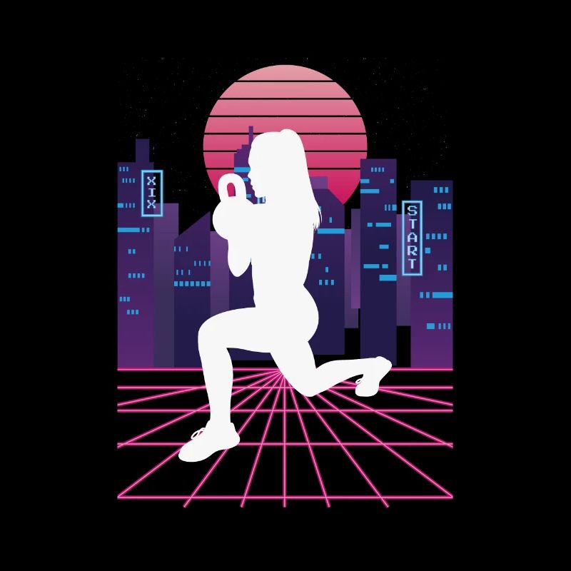 Vaporwave Synthwave Skyline HIIT