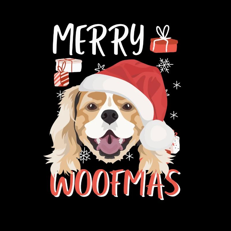 Épagneul King Charles Joyeux Noël