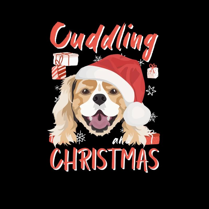 Épagneul King Charles Joyeux Noël