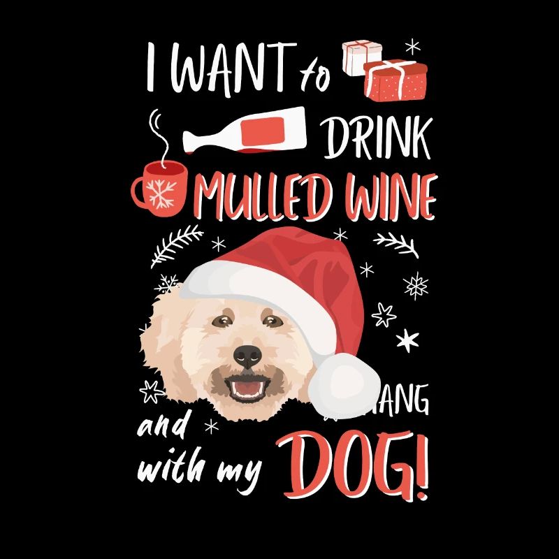 Caniche vin chaud Noël