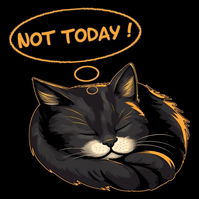 Lustiges Katzen Design - Not Today Schlafene Katze