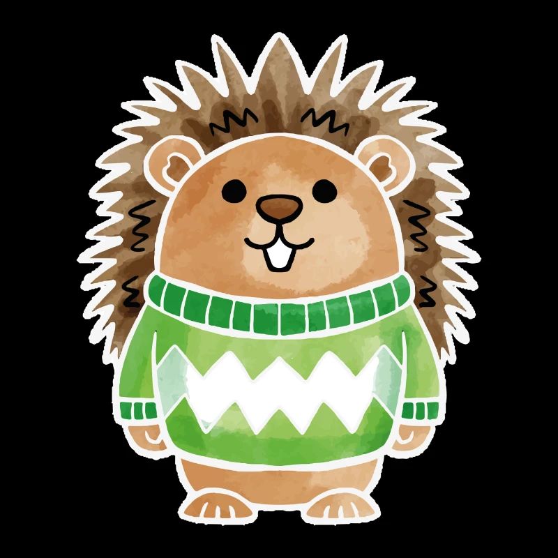 Pull Hérisson Blanc