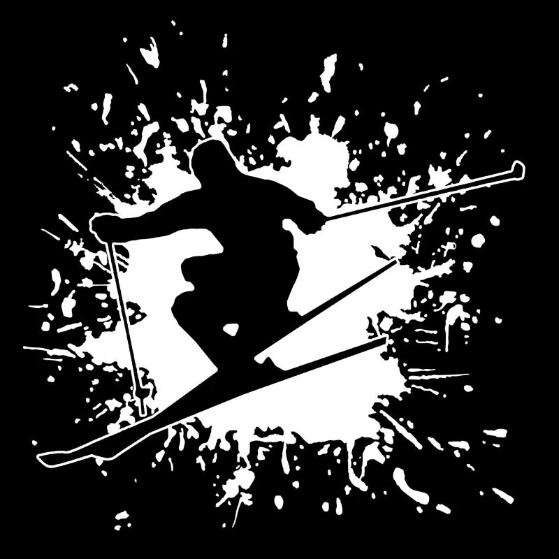 Skiing Ski Spruch Geschenk