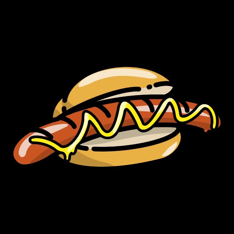 Bandes dessinées Bratwurst Buns Bratwurstbrötchen Mustard