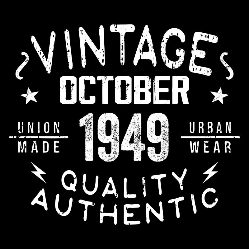 Born in October 1949 Gift in October - 1949