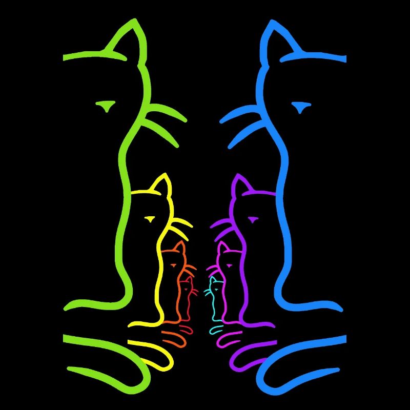 LGBT Regenbogen Katzen Katze Regenbogenfahne