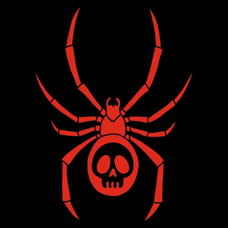 Red spider mite and skull