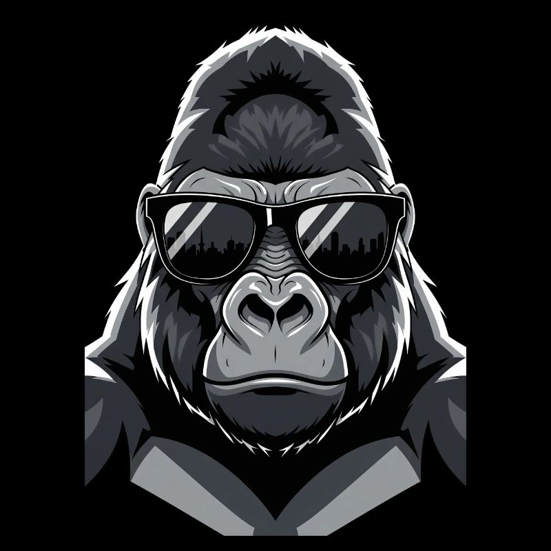 Coole Gorilla Sonnenbrille Design