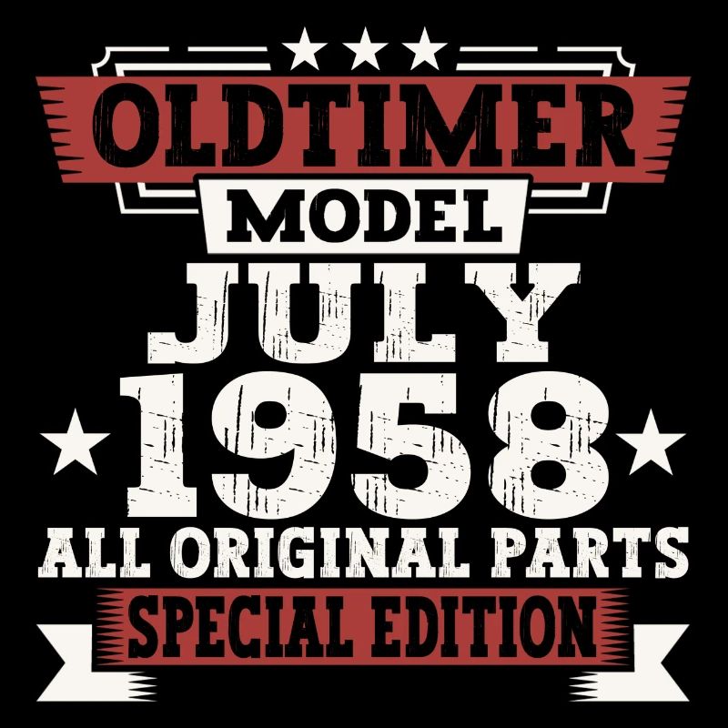 Oldtimer July 1958 64th Birthday Gift Men