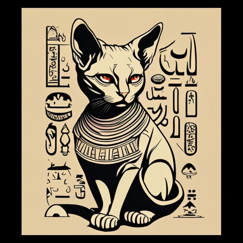 Pochoir de chat Egypy