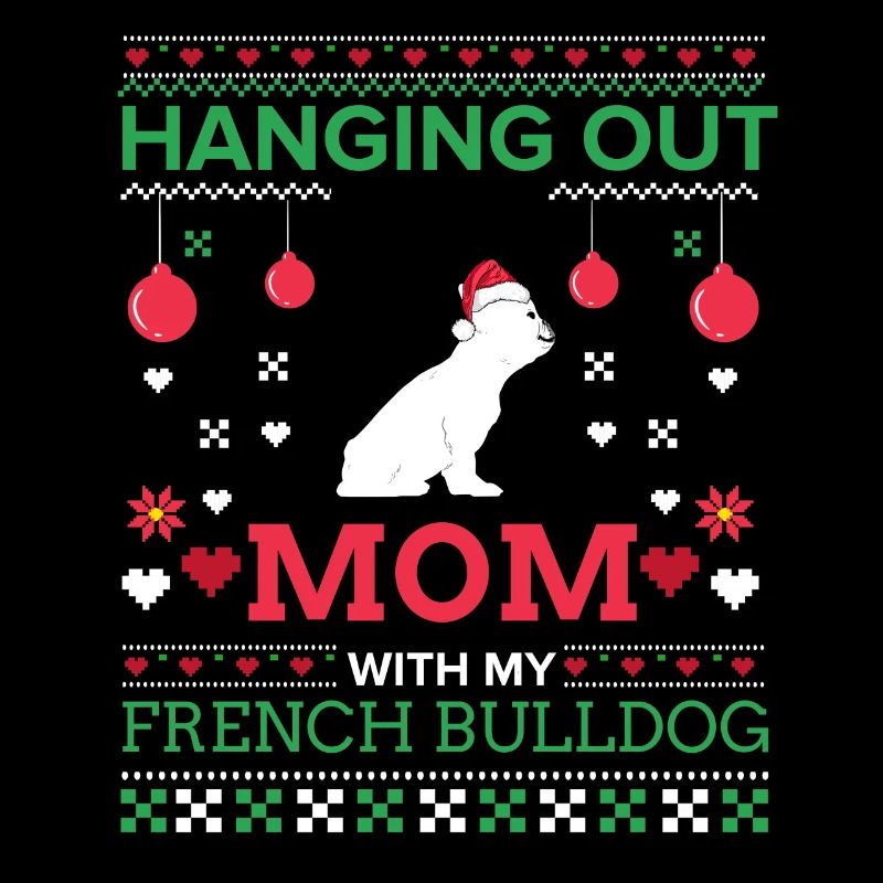 Français Bulldog Ugly Christmas Pull Noël Cadeau de Noël