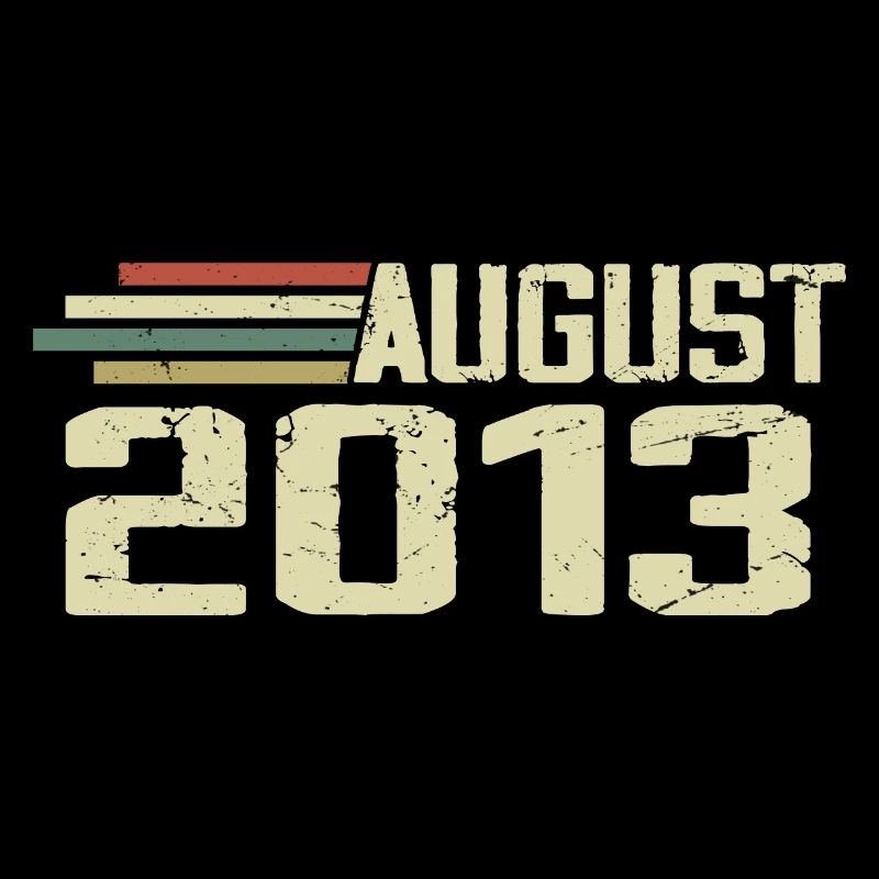 Born August 2013 Anniversary August 2013 Vintage