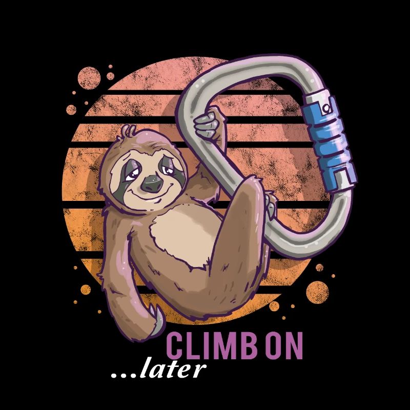 Climbing sloth climbing bouldering