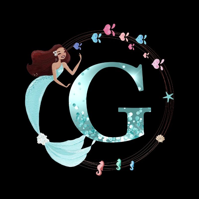 Customizable Monogram G Mermaid