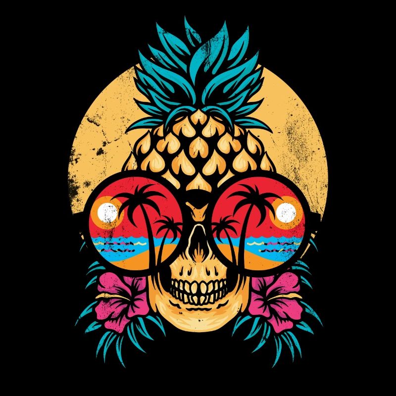 PineApple And Pine Design For Beach Lovers