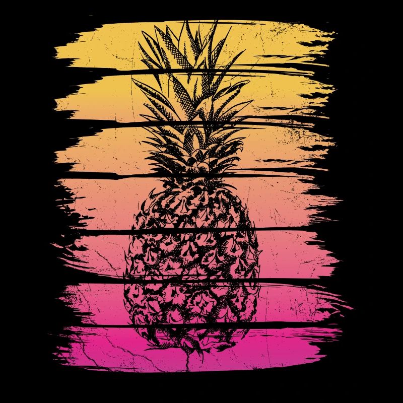 Pineapple retro design For beach lovers Pineapple