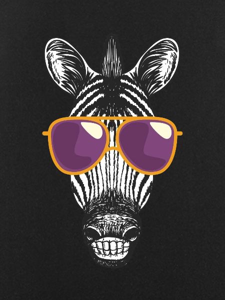 Zebra with sunglasses