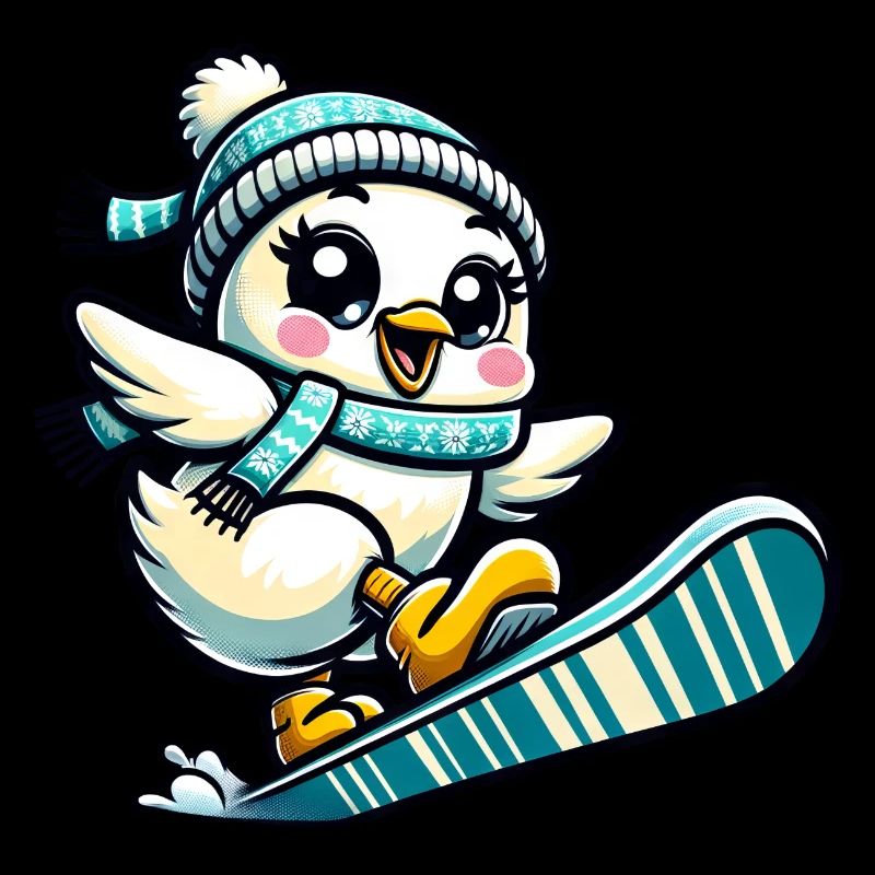 Chicken Chick Snowboard Winter