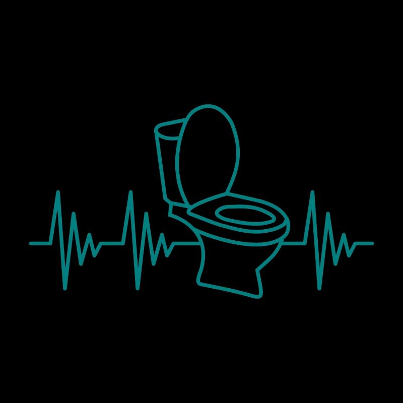 Toilettes toilettes de battement de coeur