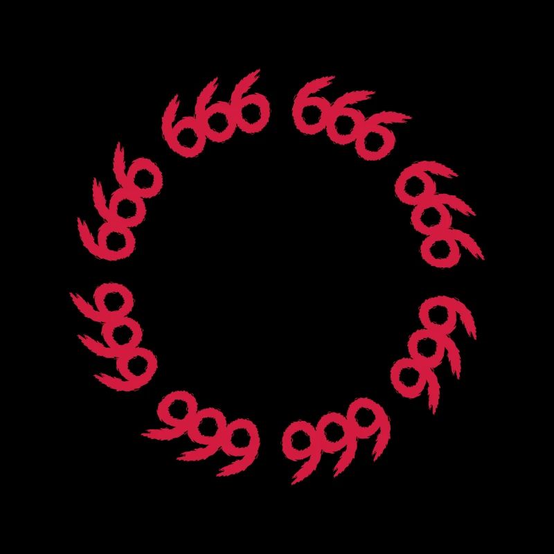 Cadeau de cercle de symbole maléfique numéro 666