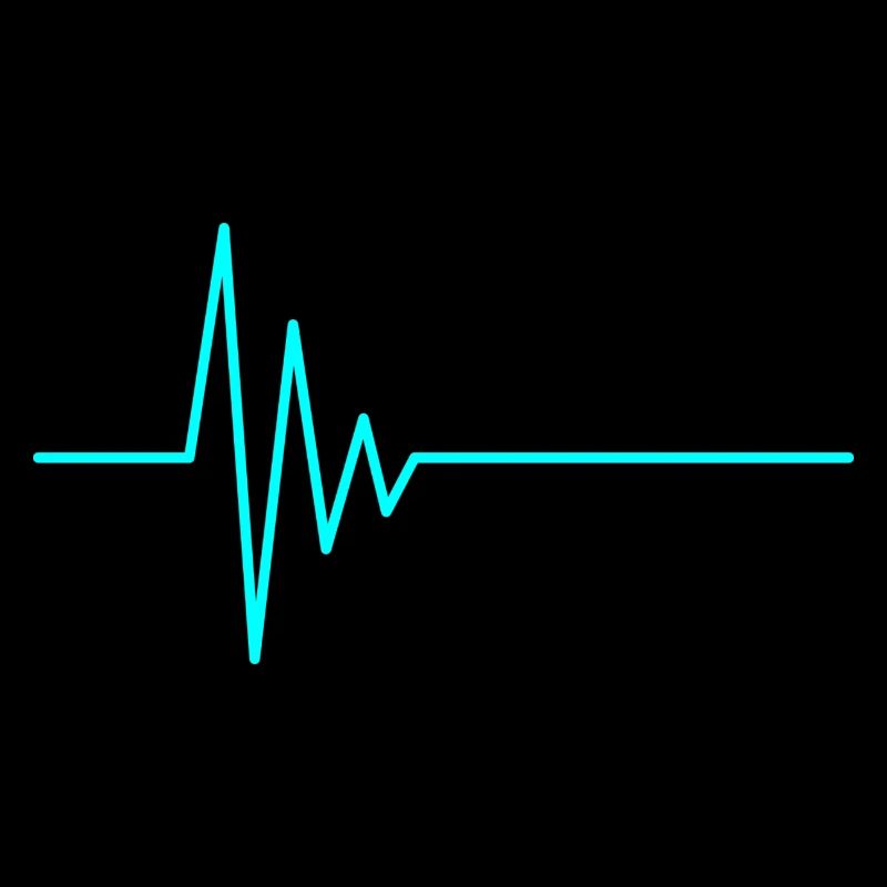 Heartbeat EKG water blue
