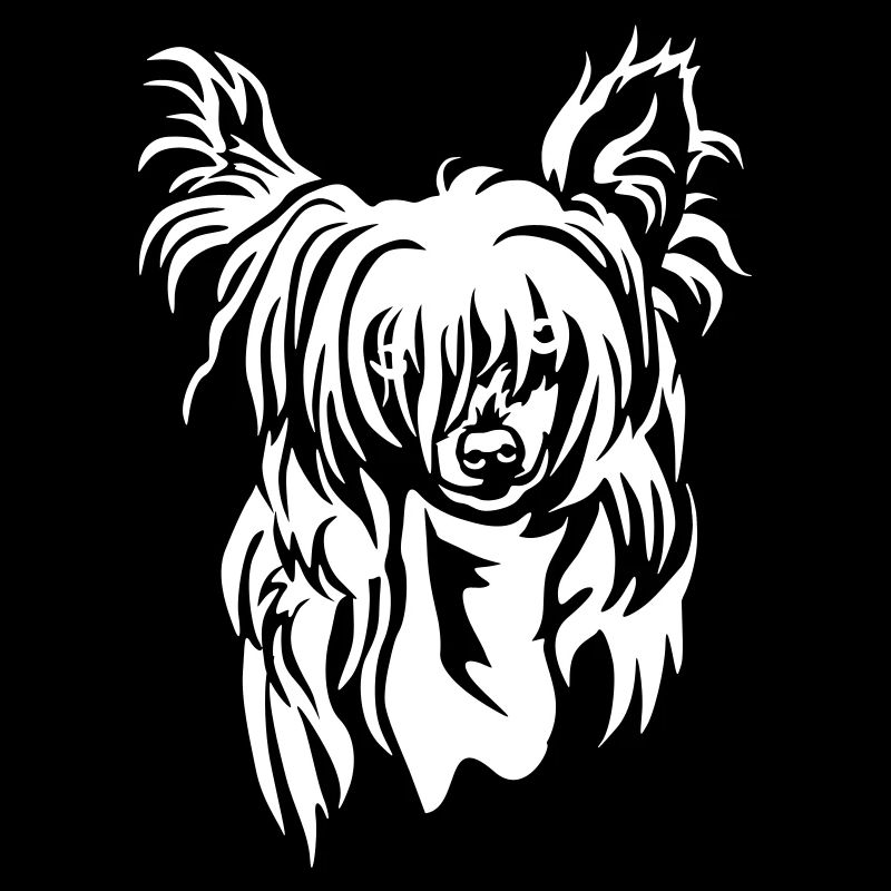 Chinese Crested Dog Head "Black Edition"