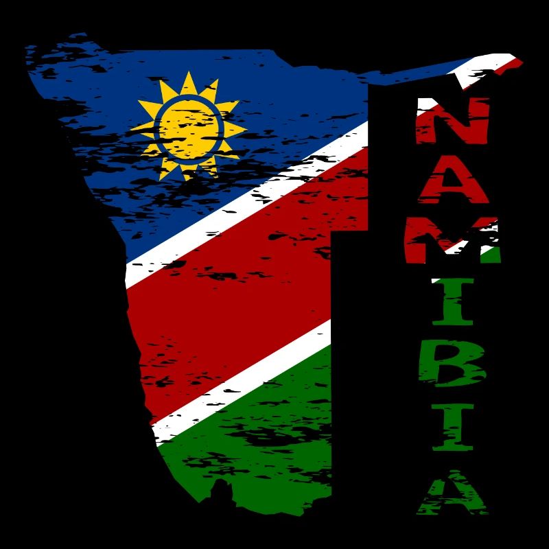 Namibia Map Flag used