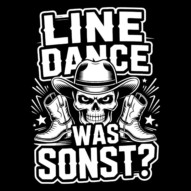 Line Dance Skull Cowboy