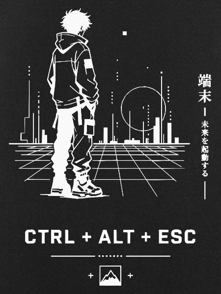 Ctrl Alt Esc Neon Skyline