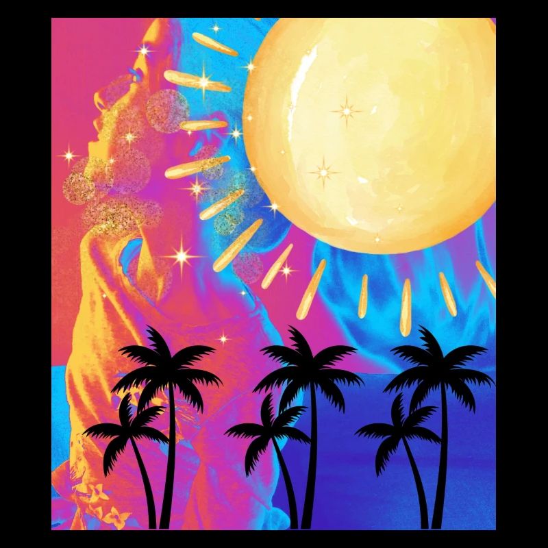 under palm trees