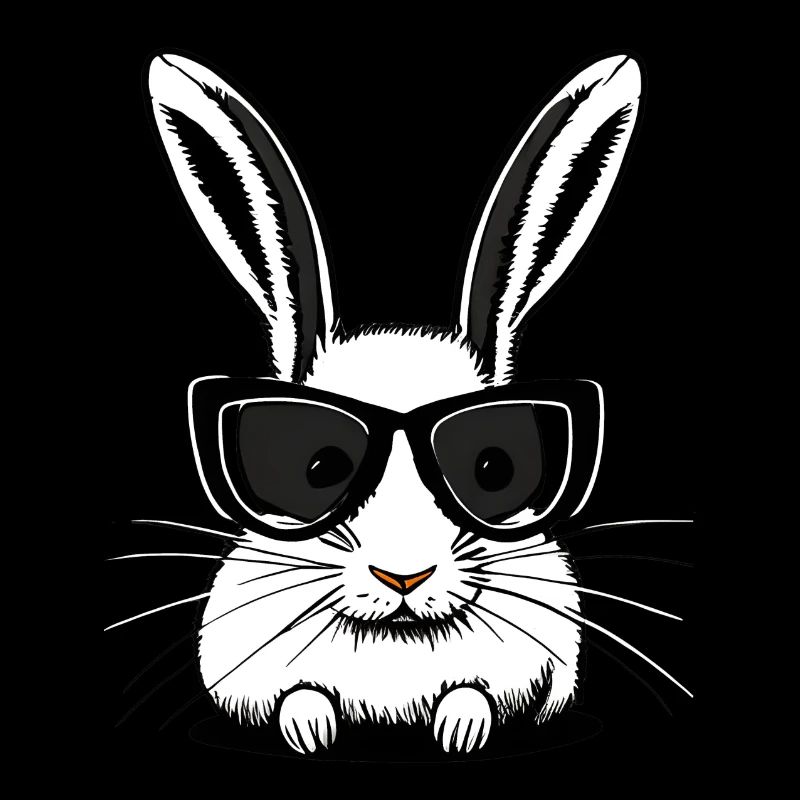 White Rabbit with Sunglasses Easter