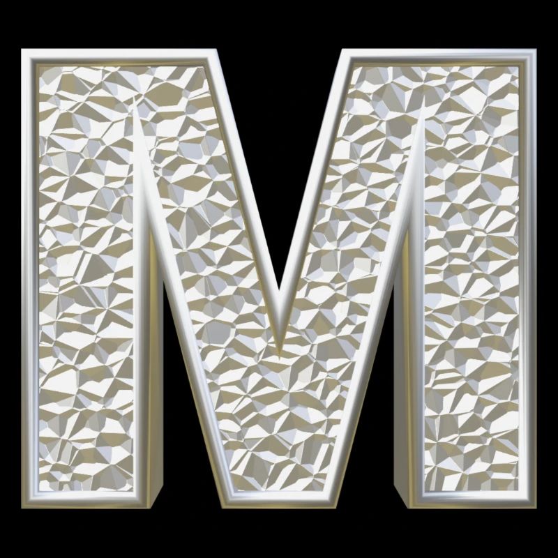 M, letter, letter M, initial, initial M, monogram,