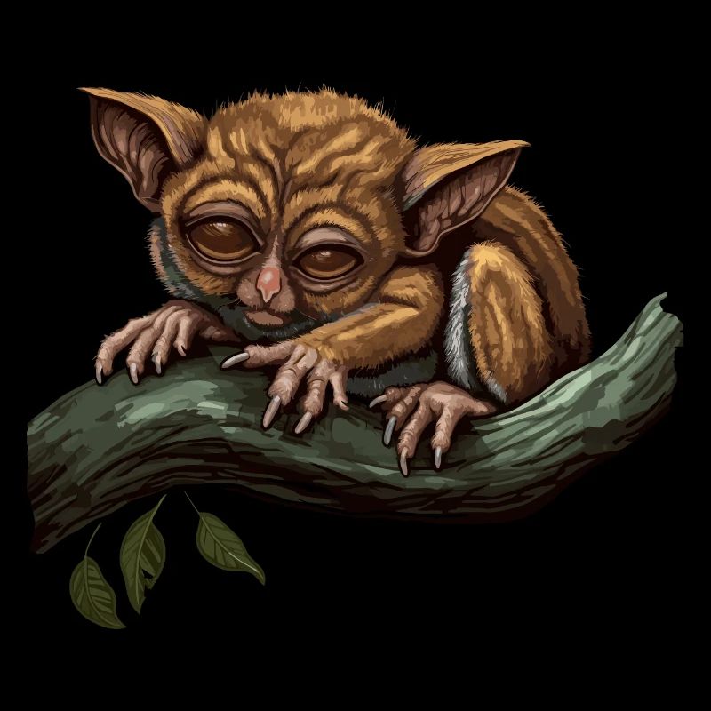 Leprechaun Lemur Baby Monkey Primate on Branch