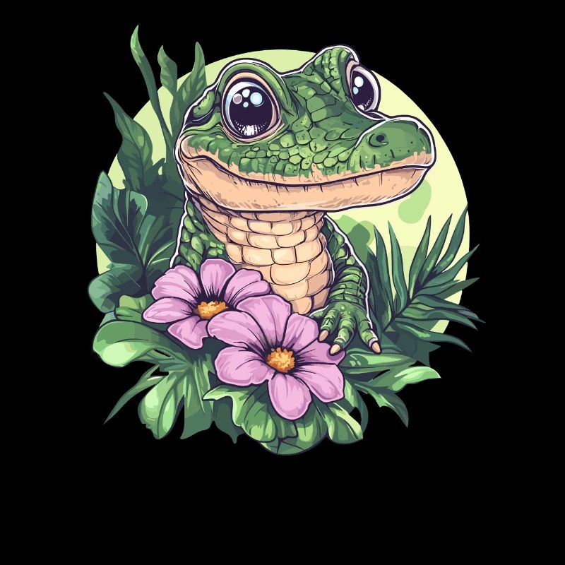 Crocodile dans la jungle