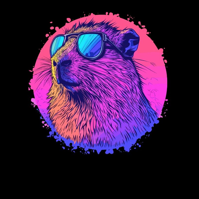 Capybara avec lunettes de soleil