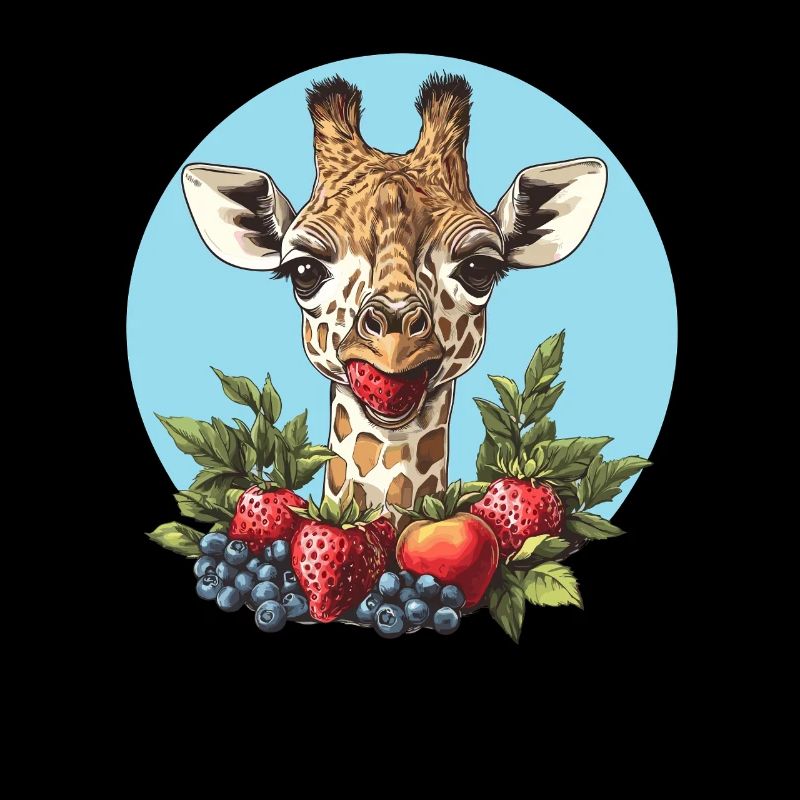 Giraffe liebt Früchte