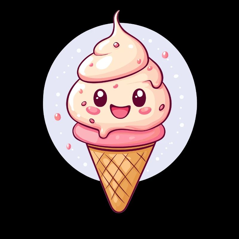 Lucky cream with a face