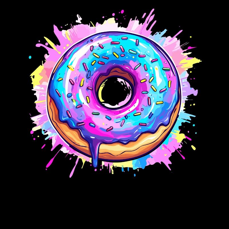 Explosion de beignets colorés