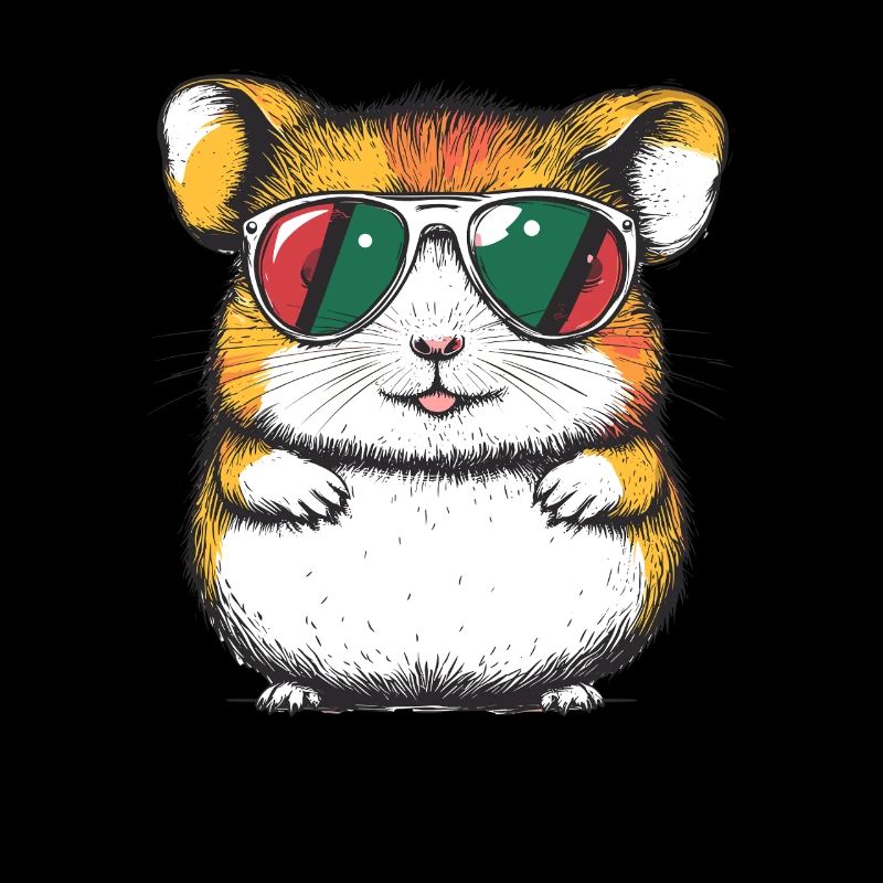 Cooler Hamster mit Brille