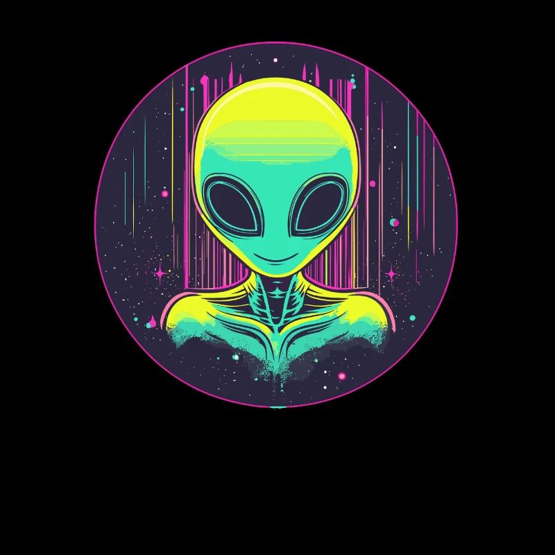Neon Alien in Space