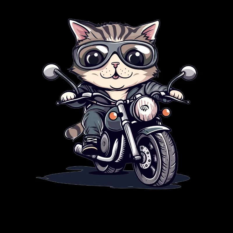Motorradkatze mit Stil